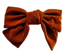 Burnt Orange Velvet Hair Bow Barrette