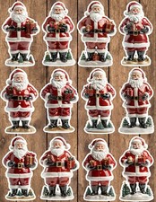 Christmas Santa Statue Die Cut Stickers Set Scrapbooking Laptop Waterbottle