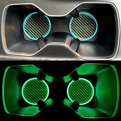 Night Light Cup Holder Night Glowing Coasters with Color Gradient Luminescent
