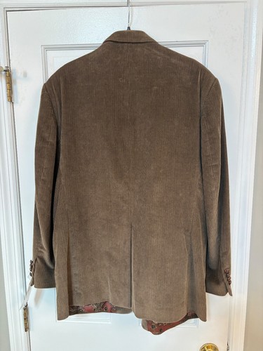 Blazer cappotto sportivo Lauren Ralph Lauren marrone velluto a coste 100% cotone nuovo con etichette taglia 44R - Foto 2 di 9