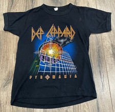 Vintage 1983 Def Leppard Pyromania Rock Till You Drop Concert Tour Medium Shirt