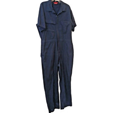 Craftsman Navy Coveralls Mens XXL Overalls Industrial Strength Short Sleeve D49