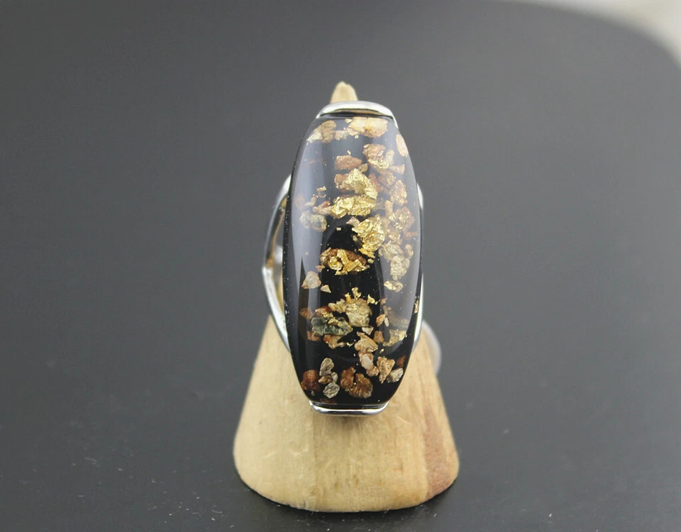 Lote mixto de 35 piezas de joyas de resina de gran tamaño al por mayor anillos P de plata para mujer dama Foto 3 de 4