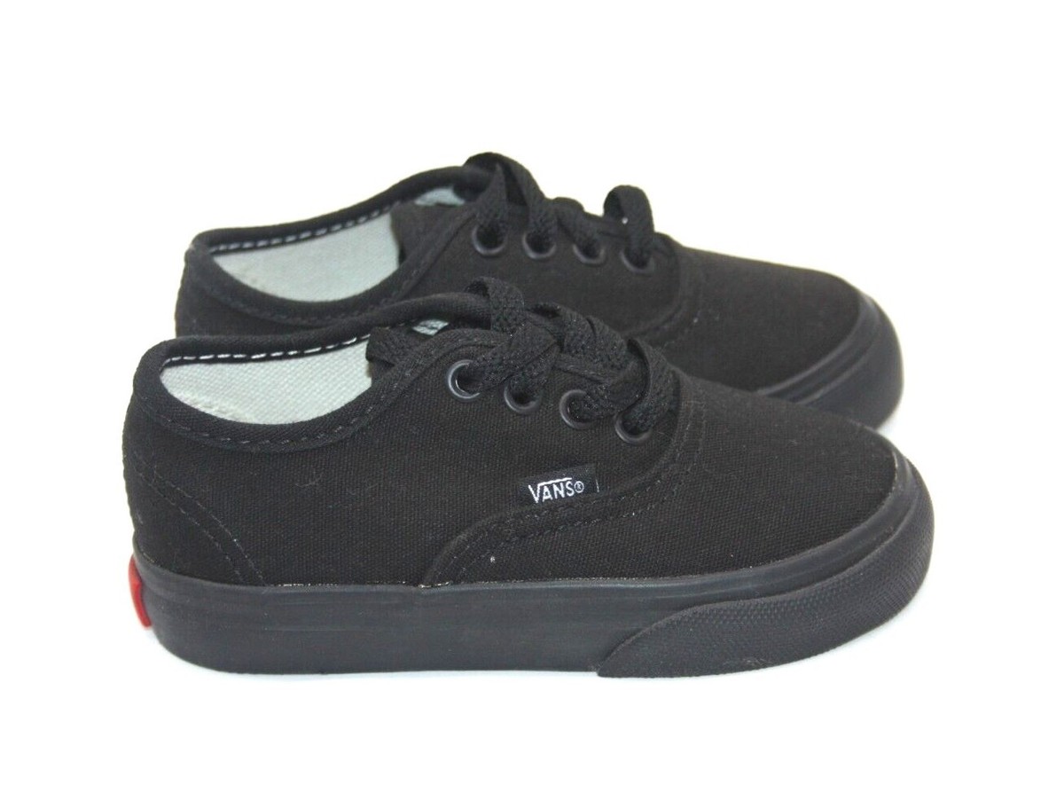 VANS AUTHENTIC CLASSIC BLACK/BLACK TODDLER SHOE CASUAL | eBay