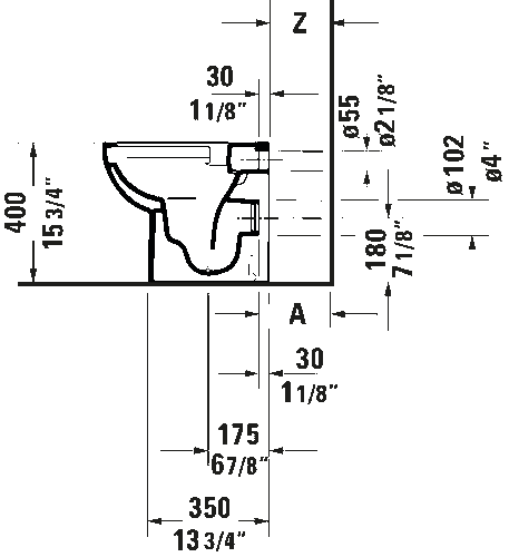 Duravit No.1 floorstanding back to wall toilet white rimless and toilet seat wit - Picture 7 of 9
