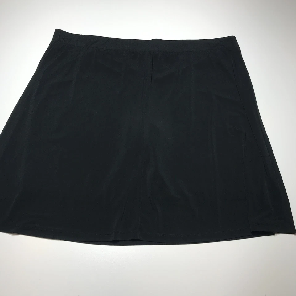 Falda Merona para mujer talla 4 negra elástica activa hasta la rodilla Foto 2 de 4