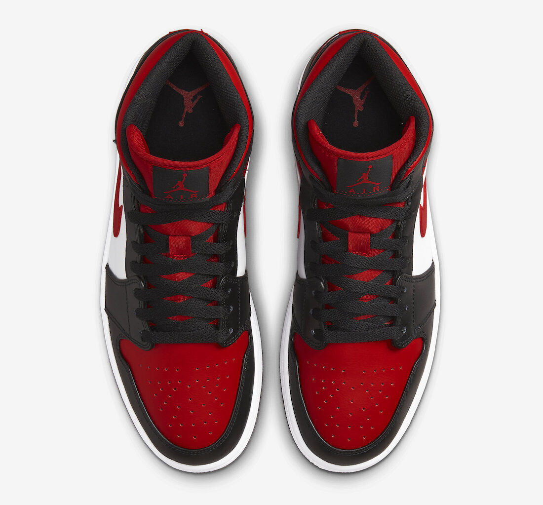 Nike Air Jordan 1 Mid Men's Shoes Sneakers White Black Red Nike Air Jordan 1 Mid Men's Shoes Sneakers White Black Red