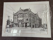 Historic Fremont Opera House Black & White Print Vtg 1982 Steve McFerren Signed
