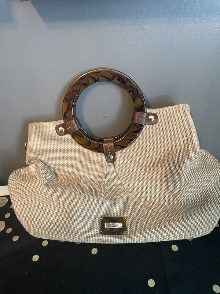 Reliquia Bolso de Mano Cartera Tostado con Asa Redonda Lucite Foto 2 de 4