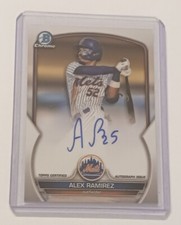 2023 Bowman Chrome Alex Ramirez on-Card Auto AUTOGRAPH #CPA-AR Mets