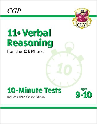 11 Plus Year 5 CEM 10 Minute Tests Verbal Reasoning with Answer Ages 9-10 CGP