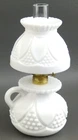 Vintage Imperial Glass Tulip & Cane White Milkglass Miniature Oil Kerosene Lamp