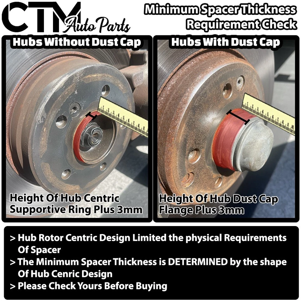 2x 20mm Thick 5x120 72.56mm C.B Wheel Spacer Black Bolt 14x1.5 BMW X3 X5 & More - Image 4 of 4