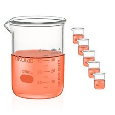 Heavy Duty Glass Beaker Set Thick-Walled 3.3 Borosilicate Glass Beakers with ...