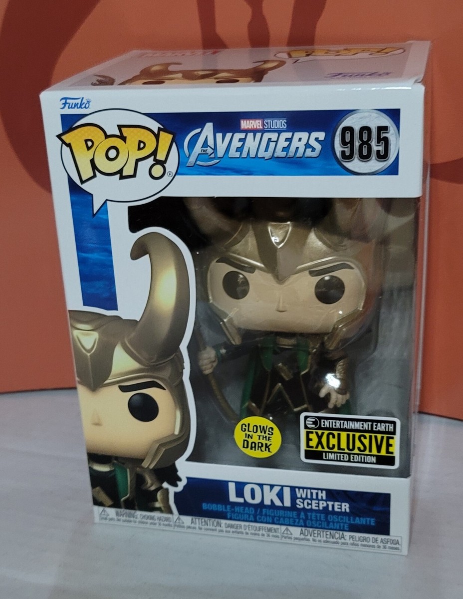 Marvel #0985 Funko POP! Loki w/Scepter *GITD* (Entertainment Earth