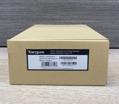 Targus USB-C Multi-Function DisplayPort Alt. Mode(DOCK-430-A)Docking Station