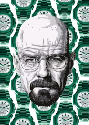 DEATH NYC ltd signed art print 45x32cm Breaking Bad Walter White patek philippe