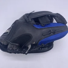 Spalding Baseball Glove RHT 11.5 Black Blue Youth deep custom pocket 18457