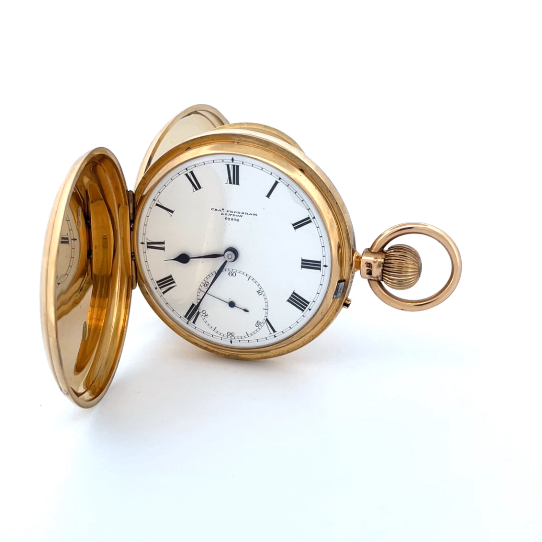 1900年頃　Chas Frodsham 住所入り　船舶時計　動作品　状態良好 Charles Frodsham 18K solid gold Keyless Hunter Pocket watch | eBay