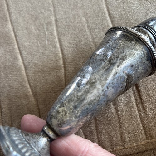 1x salero y pimentero antiguo artesanal de plata de ley sin peso - Imagen 9 de 9