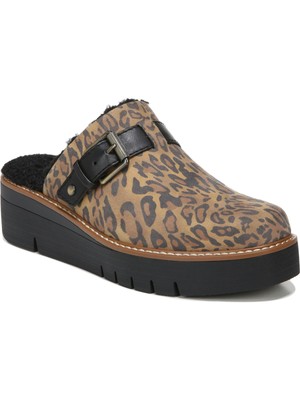 NATURALIZER Womens Brown Leopard Print 1 Platform Wayde Wedge Mules 9 M