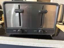 Bosch DesignLine Plus TAT5P445GB 4 Slot Stainless Steel Toaster Black Silver