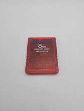 Sony Playstation PS2 - SCPH-10020 RED - 8MB Memory Card - OEM Authentic TESTED