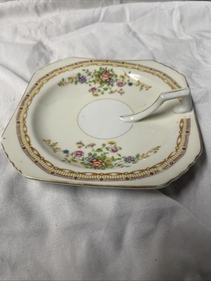National China Japan Patricia Pattern Candy Dish With Handle Tableware Floral
