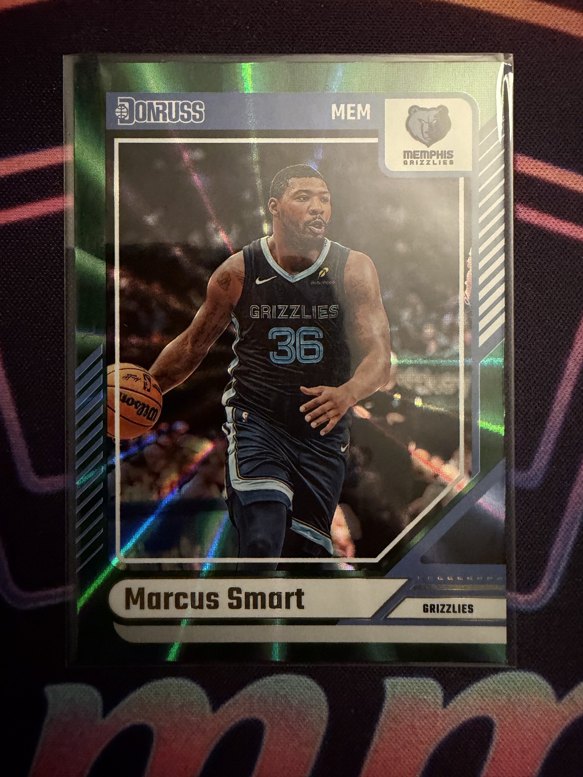 2024-25 Panini Donruss - Marcus Smart #7 Holo Green Laser Grizzlies