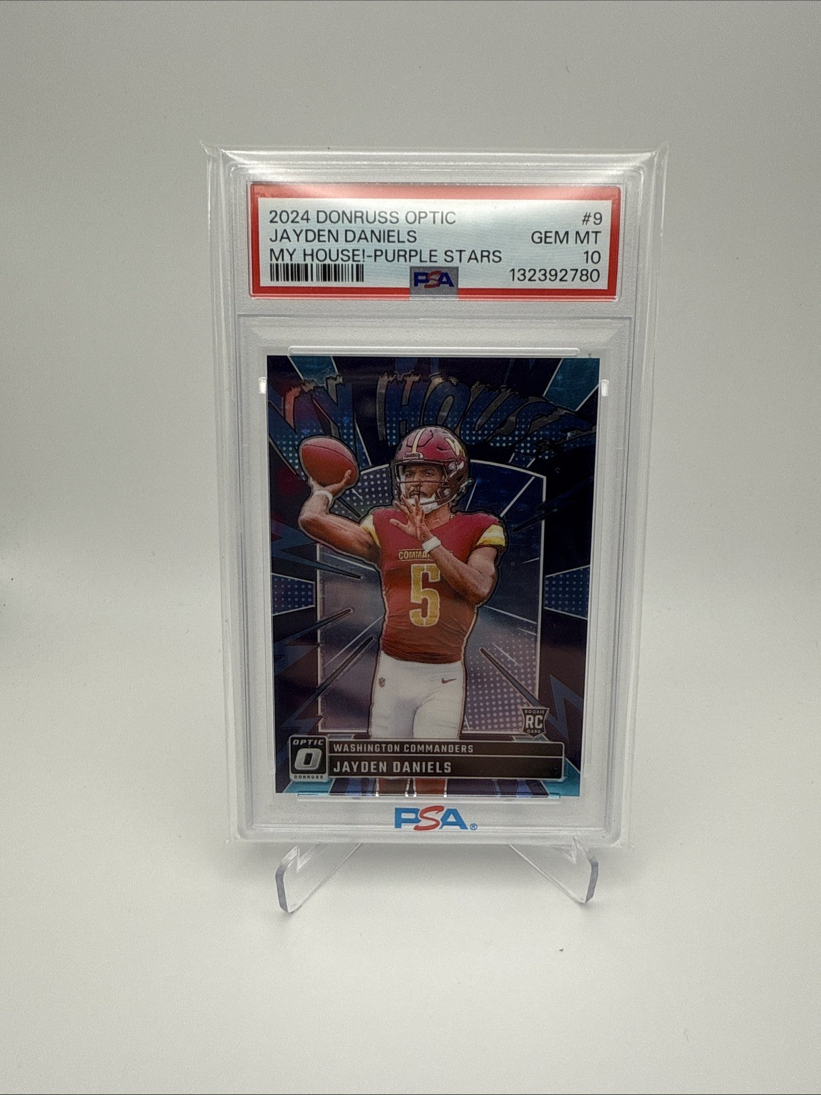 Jayden Daniels Panini Donruss Optic My House! #9 Purple Stars