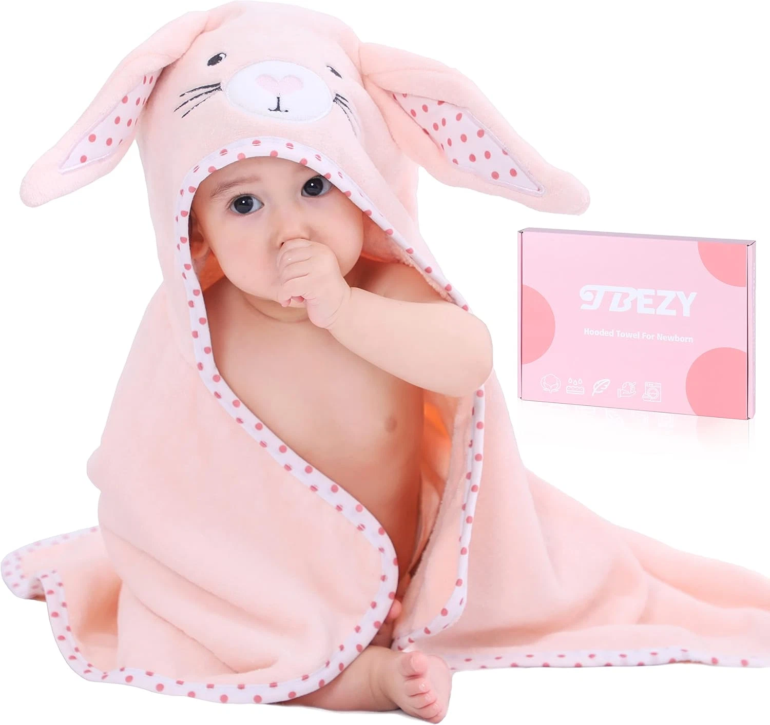 Baby Hooded Towel with Unique Animal Design Ultra Soft Thick Cotton Bath Towel f
Opens in a new wind