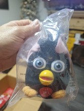 Vintage McDonald's Happy Meal Toy Black Furby Clip Keychain