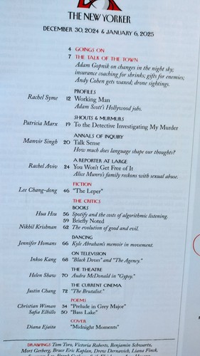 1 Magazine Double Dec 30 - 2024 & Jan 6 - 2025 --- The New Yorker Magazine - Picture 2 of 24
