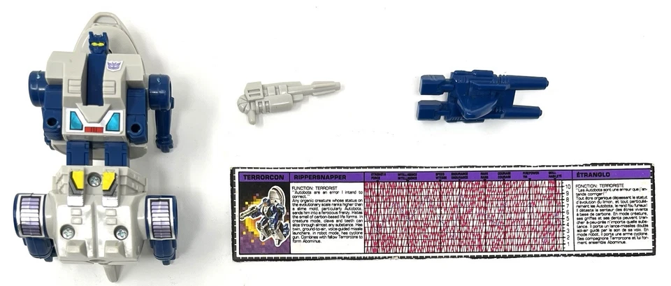Transformers G1 Terrorcon Rippersnapper (1987 - 100% Complete- w. File Card) - Immagine 3 di 3