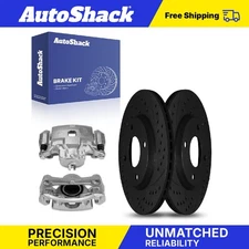 Front Drilled Slotted Brake Rotors Calipers for 2007-2012 Nissan Sentra