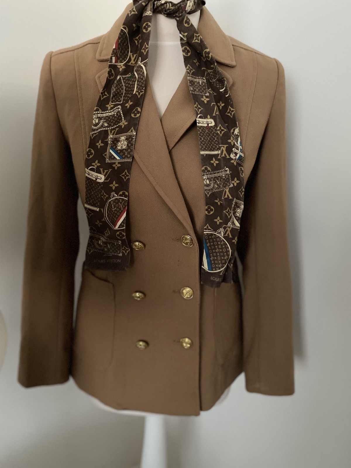 Louis Vuitton Scarf  double sided and H&M blazer 