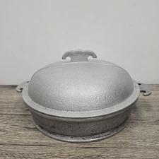 Vtg Guardian Service Ware Aluminum 9.5” Chicken Fryer with Domed Aluminum Lid