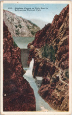 POSTCARD-SHOSHONE CANYON ON CODY ROAD TO YELLOWSTONE PARK