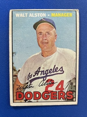 1967 Topps Baseball #294 Walt Alston, Los Angeles Dodgers - Hall of Fame