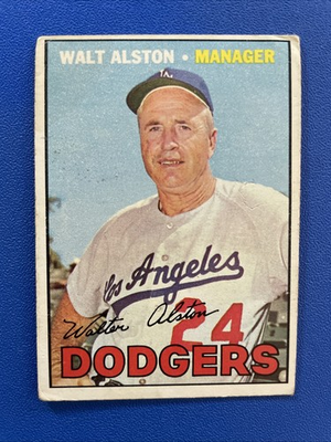 #ad 1967 Topps Baseball #294 Walt Alston Los Angeles Dodgers Hall of Fame $1.00