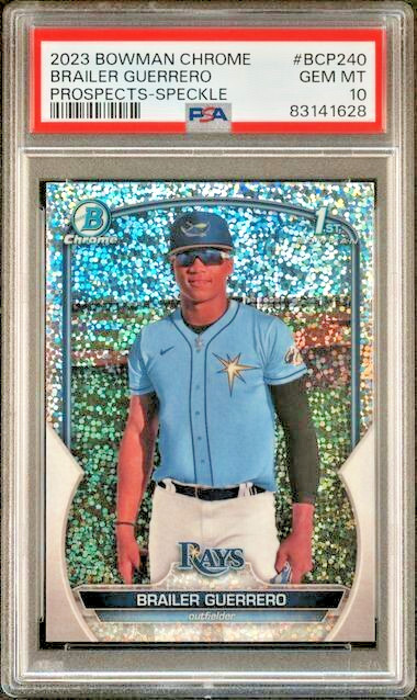 BRAILER GUERRERO 2023 Bowman Chrome 1st SPECKLE REFRACTOR PSA 10 Gem MT SP /299