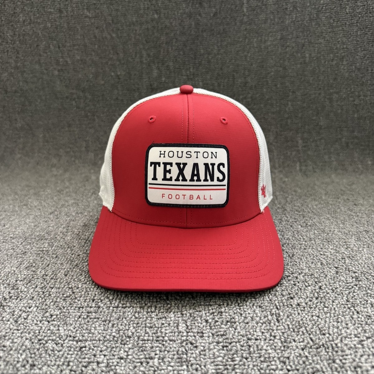 47 Brand Houston Texans Trucker Snapback Red White Curved Brim One Size