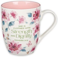 Christian Art Gifts Inspirational Ceramic Coffee & Tea 12 Ounces, Multicolor 