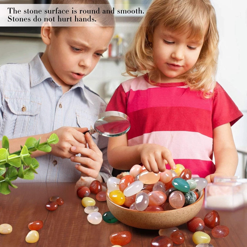 Bunter Edelstein Set,Mix Natürliche Halbedelsteine,Edelsteine Für Kinder Schatzs - Bild 4 von 4