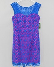 Lilly Pulitzer Dress Selna Royce Blue Daisy Floral Eyelet Size 8 NWT