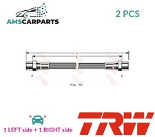 BRAKE HOSE LINE PIPE UPPER FRONT PHA288 TRW 2PCS NEW OE REPLACEMENT