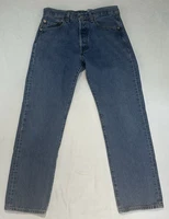 Vintage Levi's Men's 501 32x32 Original Fit Jeans Medium Stone Wash Button Fly