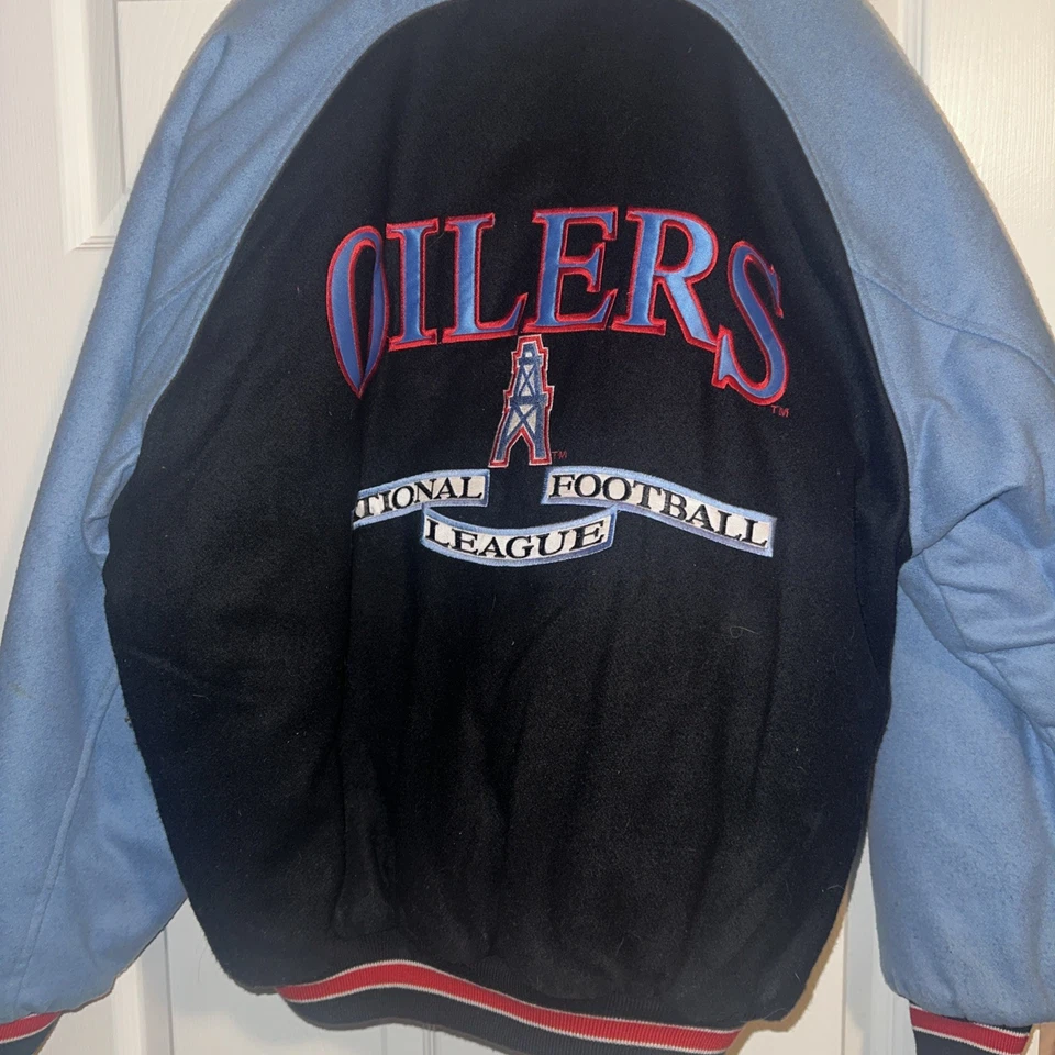 Chaqueta NFL Houston Oilers XL Pro Line Auténtica De Colección-RARA Foto 3 de 3