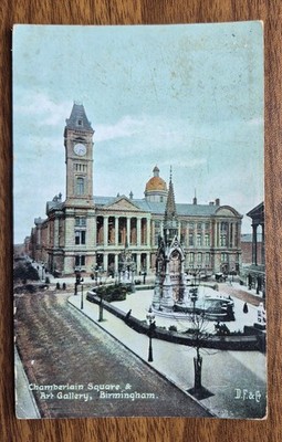 Chamberlain Square & Art Gallery, Birmingham 1906 Postkarte D.F. & Co.