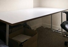 Strong Wood Desk 180x80 Cm White Home Office Desk